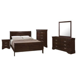 Louis Philippe 5-piece Queen Bedroom Set Cappuccino - 202411Q-S5