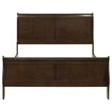 Louis Philippe Wood Queen Sleigh Bed Cappuccino - 202411Q