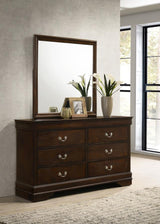 Louis Philippe 6-drawer Dresser with Mirror Cappuccino - 202413M
