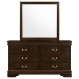 Louis Philippe 6-drawer Dresser with Mirror Cappuccino - 202413M
