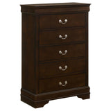 Louis Philippe 5-drawer Bedroom Chest Cappuccino - 202415