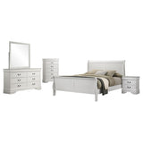 Louis Philippe 5-piece Full Bedroom Set White - 202441F-S5