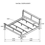 Louis Philippe 47-inch Eastern King Sleigh Panel Bed White - 202441KE