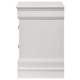 Louis Philippe 2-drawer Nightstand Bedside Table White - 202442