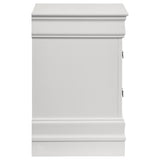 Louis Philippe 2-drawer Nightstand Bedside Table White - 202442