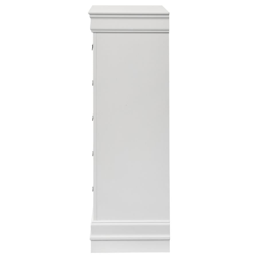 Louis Philippe 5-drawer Bedroom Chest White - 202445