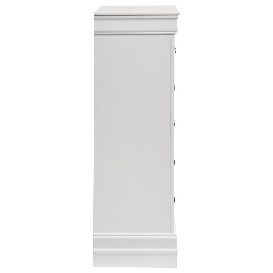 Louis Philippe 5-drawer Bedroom Chest White - 202445