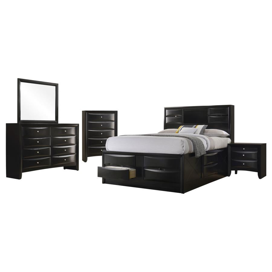 Briana 5-piece Eastern King Bedroom Set Black - 202701KE-S5
