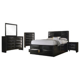 Briana 5-piece Eastern King Bedroom Set Black - 202701KE-S5