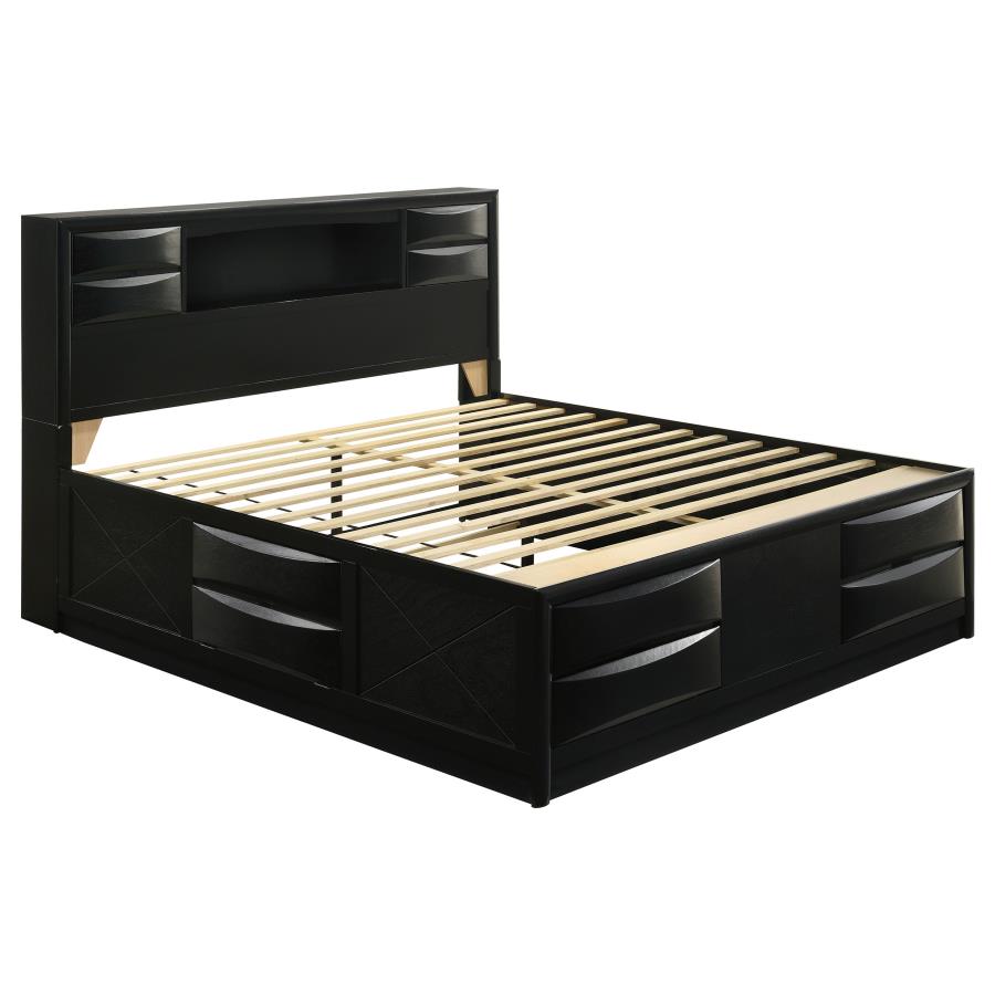 Briana 5-piece Eastern King Bedroom Set Black - 202701KE-S5