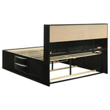 Briana 5-piece Eastern King Bedroom Set Black - 202701KE-S5