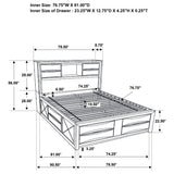 Briana 5-piece Eastern King Bedroom Set Black - 202701KE-S5