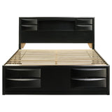 Briana Wood Eastern King Storage Bookcase Bed Black - 202701KE