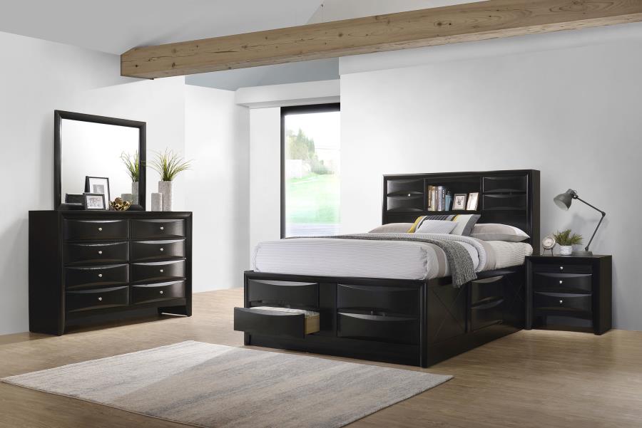 Briana 4-piece California King Bedroom Set Black - 202701KW-S4