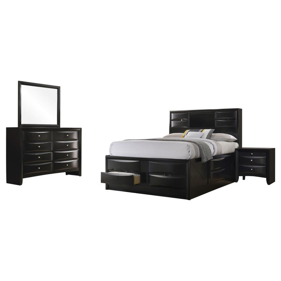 Briana 4-piece California King Bedroom Set Black - 202701KW-S4