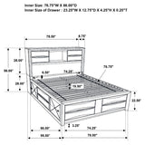 Briana Wood California King Storage Bookcase Bed Black - 202701KW