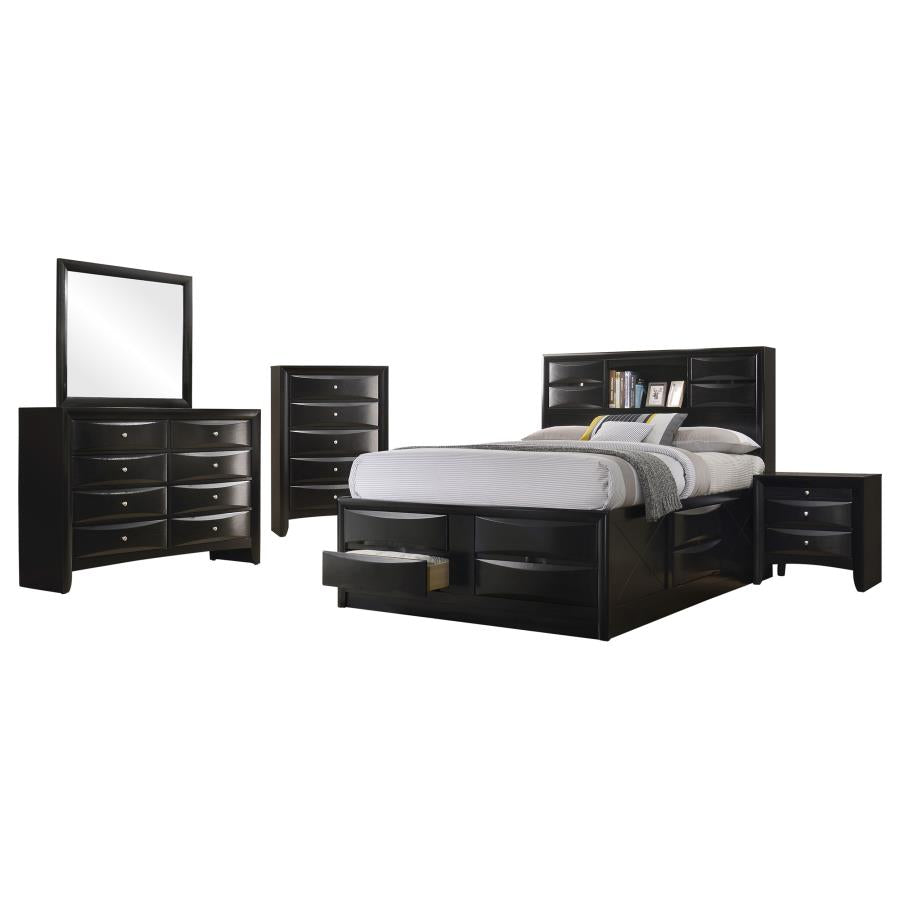 Briana 5-piece Queen Bedroom Set Black - 202701Q-S5