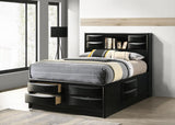 Briana Wood Queen Storage Bookcase Bed Black - 202701Q