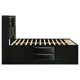 Briana Wood Queen Storage Bookcase Bed Black - 202701Q