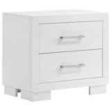 Jessica 5-piece Eastern King LED Bedroom Set Snow White - 202990KE-S5P