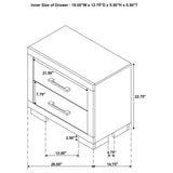 Jessica 5-piece Eastern King LED Bedroom Set Snow White - 202990KE-S5P