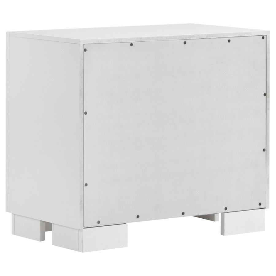 Jessica 6-piece Eastern King LED Bedroom Set Snow White - 202990KE-S6P