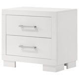 Jessica 2-drawer Nightstand Snow White - 202992