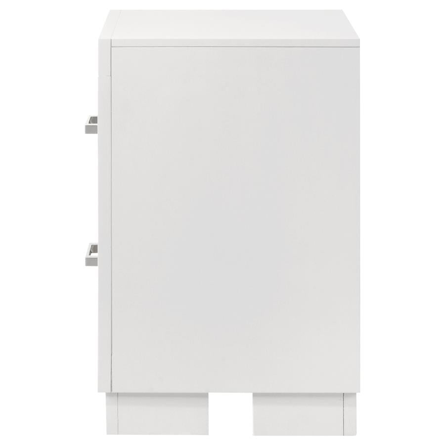 Jessica 2-drawer Nightstand Snow White - 202992