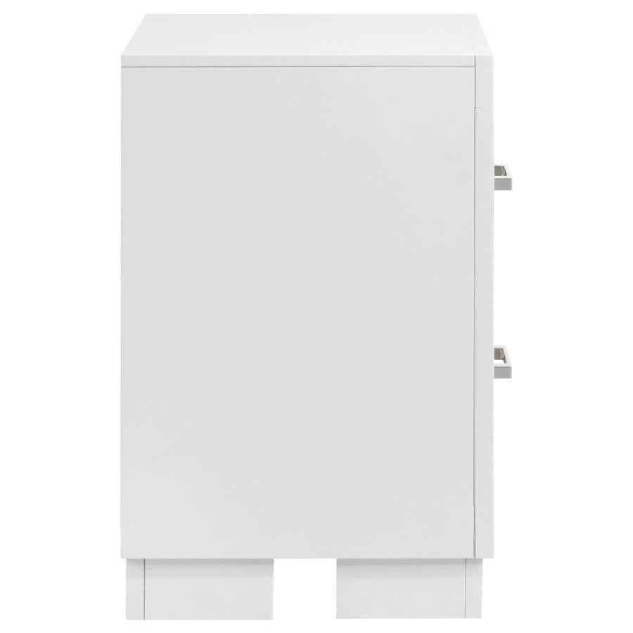 Jessica 2-drawer Nightstand Snow White - 202992