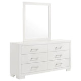 Jessica 6-drawer Dresser with Mirror Snow White - 202993M