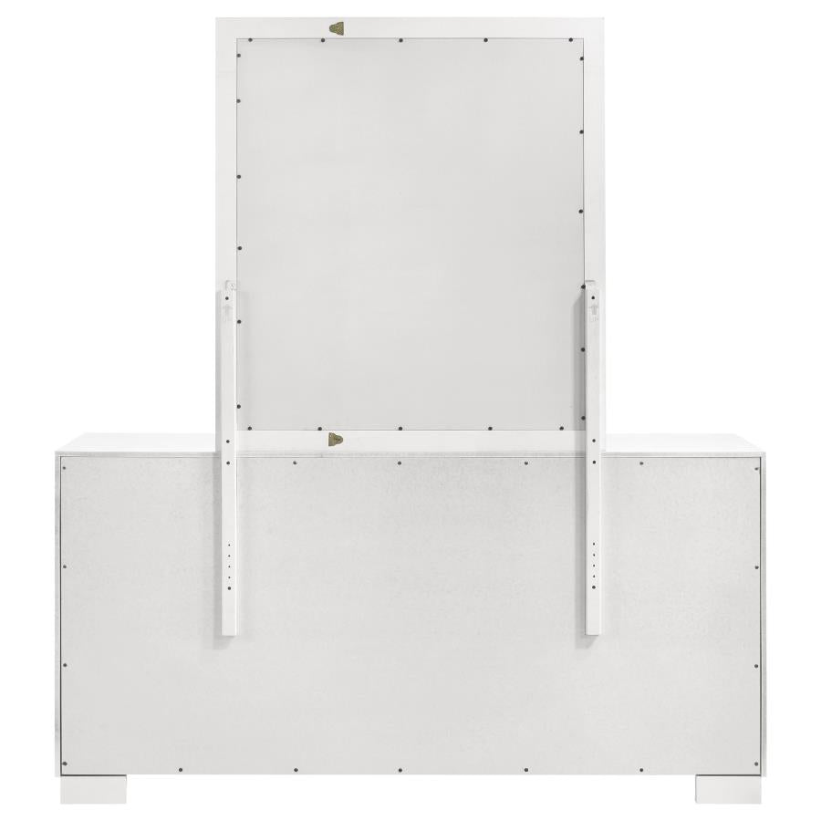 Jessica 6-drawer Dresser with Mirror Snow White - 202993M