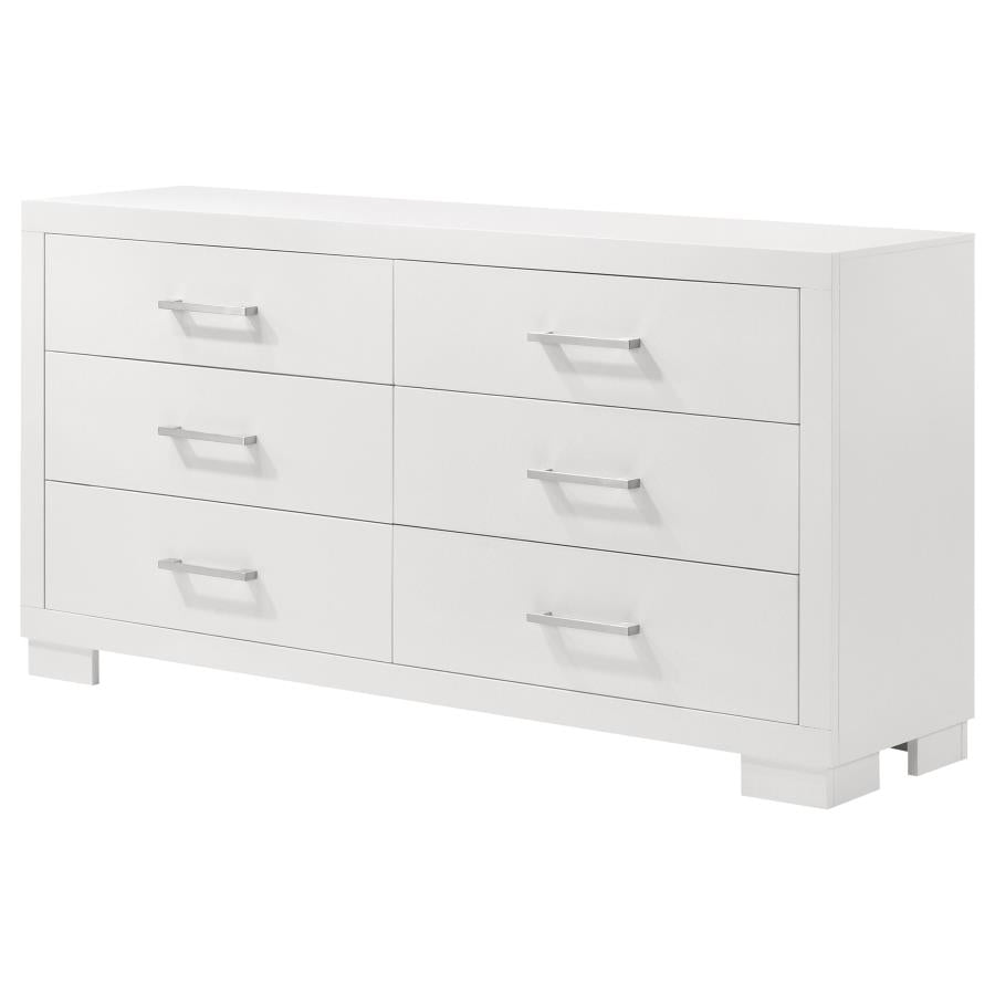 Jessica 6-drawer Dresser Snow White - 202993