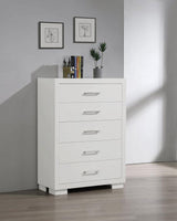 Jessica 5-drawer Bedroom Chest Snow White - 202995