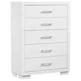 Jessica 5-drawer Bedroom Chest Snow White - 202995