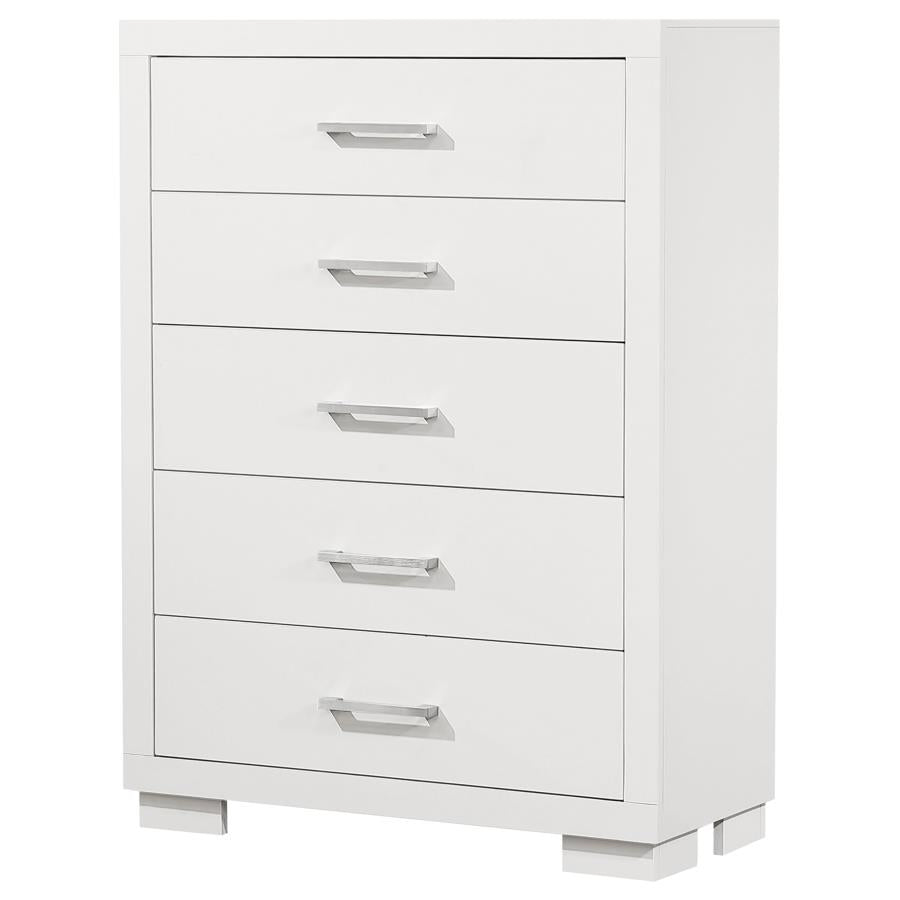 Jessica 5-drawer Bedroom Chest Snow White - 202995