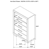 Jessica 5-drawer Bedroom Chest Snow White - 202995
