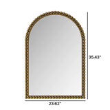 Vintage Iron Art Arch Mirror, Wall Hanging Or Table Display