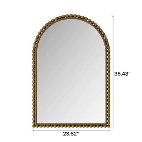 Vintage Iron Art Arch Mirror, Wall Hanging Or Table Display