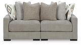 Aslan Court 2-Piece Loveseat Sectional - 20305S1