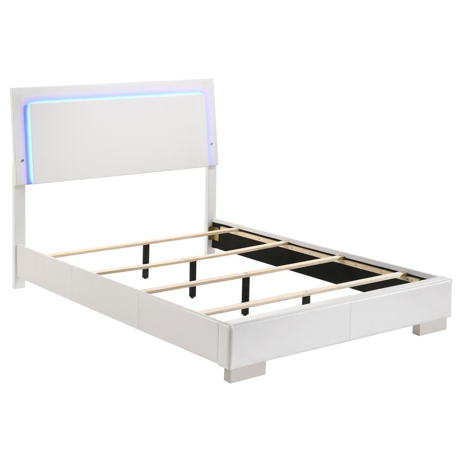 Felicity 4-piece Full Bedroom Set White High Gloss - 203500F-S4L