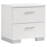 Felicity 4-piece Full Bedroom Set White High Gloss - 203500F-S4L