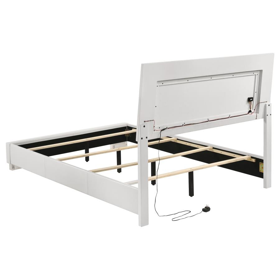 Felicity 5-piece Full Bedroom Set White High Gloss - 203500F-S5