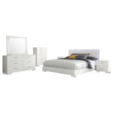 Felicity 6-piece Eastern King Bedroom Set White High Gloss - 203500KE-S6