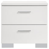 Felicity 4-piece California King Bedroom Set White Gloss - 203500KW-S4L