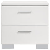 Felicity 4-piece California King Bedroom Set White Gloss - 203500KW-S4