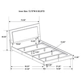 Felicity Wood California King LED Panel Bed White High Gloss - 203500KW