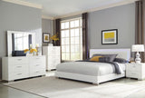 Felicity Wood California King LED Panel Bed White High Gloss - 203500KW