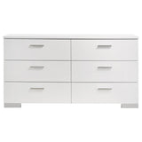 Felicity 5-piece Queen Bedroom Set White High Gloss - 203500Q-S5