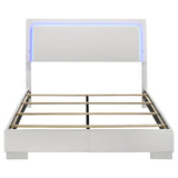 Felicity Wood Queen LED Panel Bed White High Gloss - 203500Q
