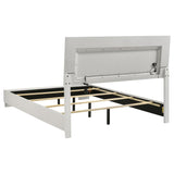 Felicity Wood Queen LED Panel Bed White High Gloss - 203500Q